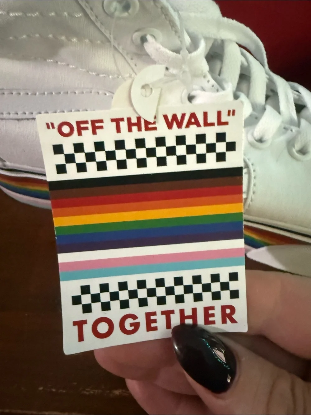 Vans pride white
